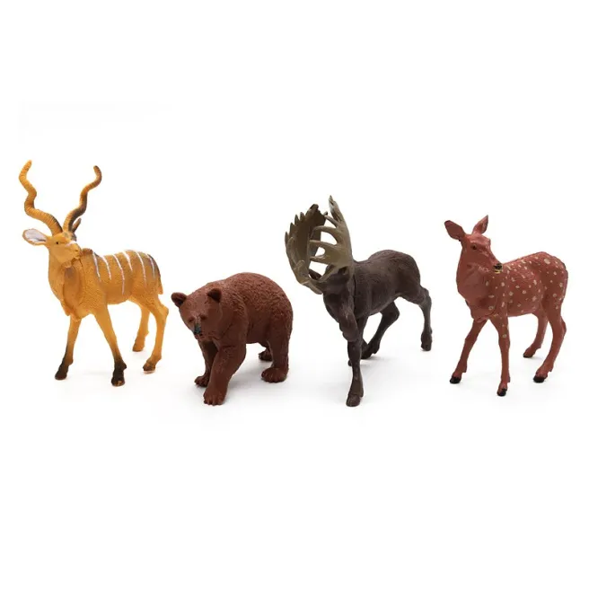 Set animale de pădure 12cm 4buc, cod 28132 Set animale de pădure 12cm 4buc, cod 28132