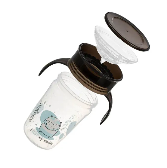 Cană anti-varsare Akuku Panda Black (9 luni +), 240 ml Cană anti-varsare Akuku Panda Black (9 luni +), 240 ml