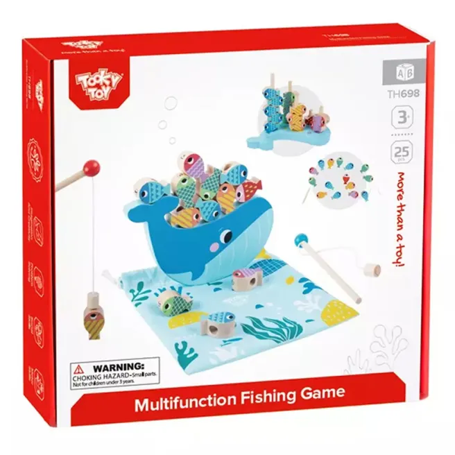 Set multifuncțional pentru pescuit din lemn, cod 57388