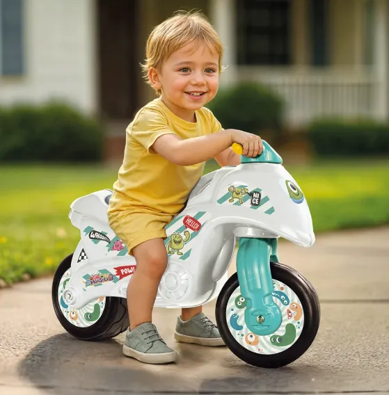 Tolocar motocicletă pentru copii albă, Dolu (2626) Tolocar motocicletă pentru copii albă, Dolu (2626)