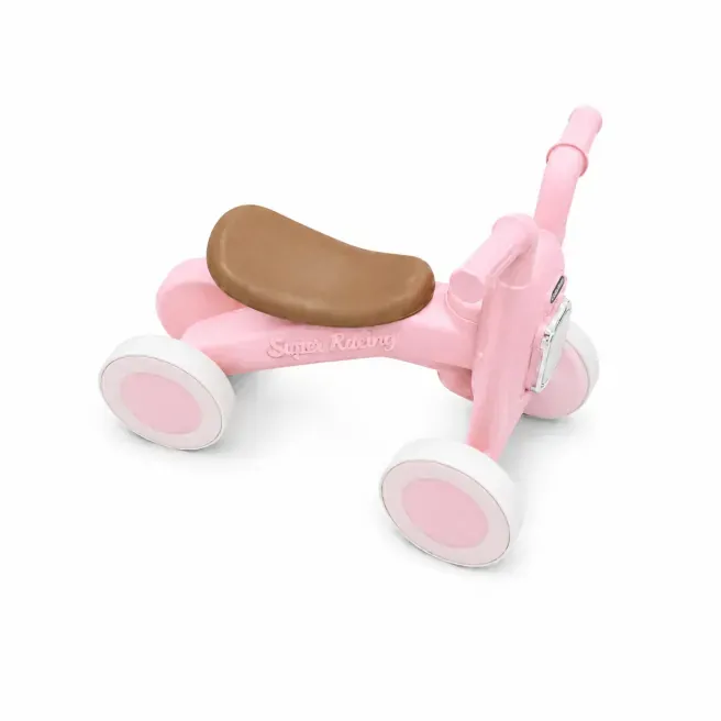 Mașinuță ride-on cu 4 roți, lumini și sunet, roz cuscaun bej, cod 10105c