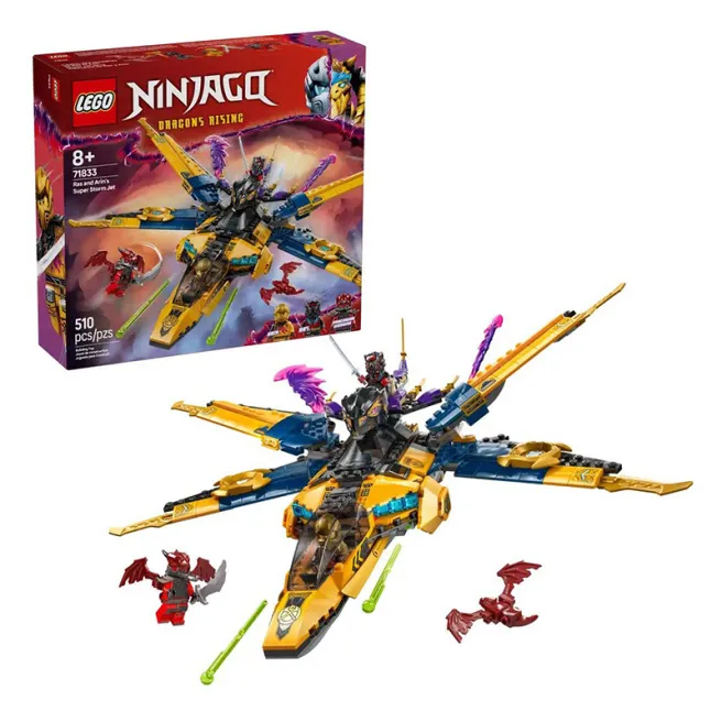 Constructor LEGO Ninjago Avionul de superfurtună Ras și Arina, art. 71833 Constructor LEGO Ninjago Avionul de superfurtună Ras și Arina, art. 71833