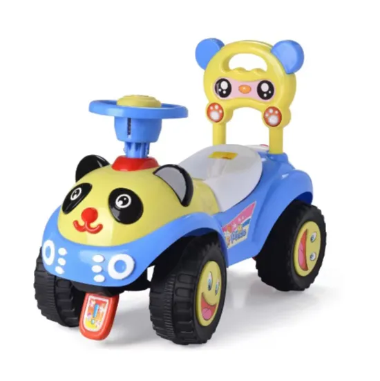 Tolocar pentru copii Panda cu lumini si sunete, albastru