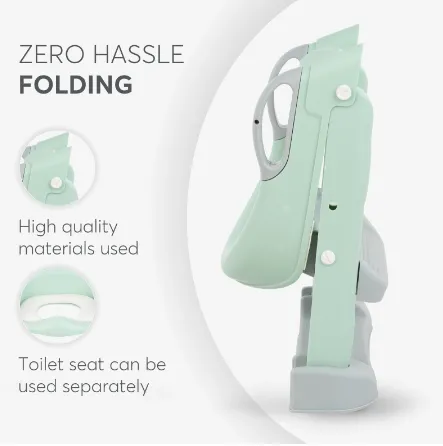 Colac pentru WC copii cu scară Kikkaboo Lea Mint, 12 luni + Colac pentru WC copii cu scară Kikkaboo Lea Mint, 12 luni +