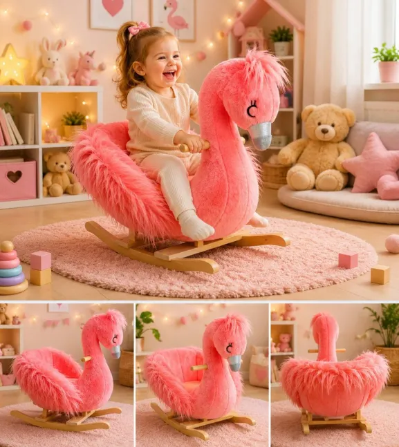 Balansoar moale „Pink Flamingo”