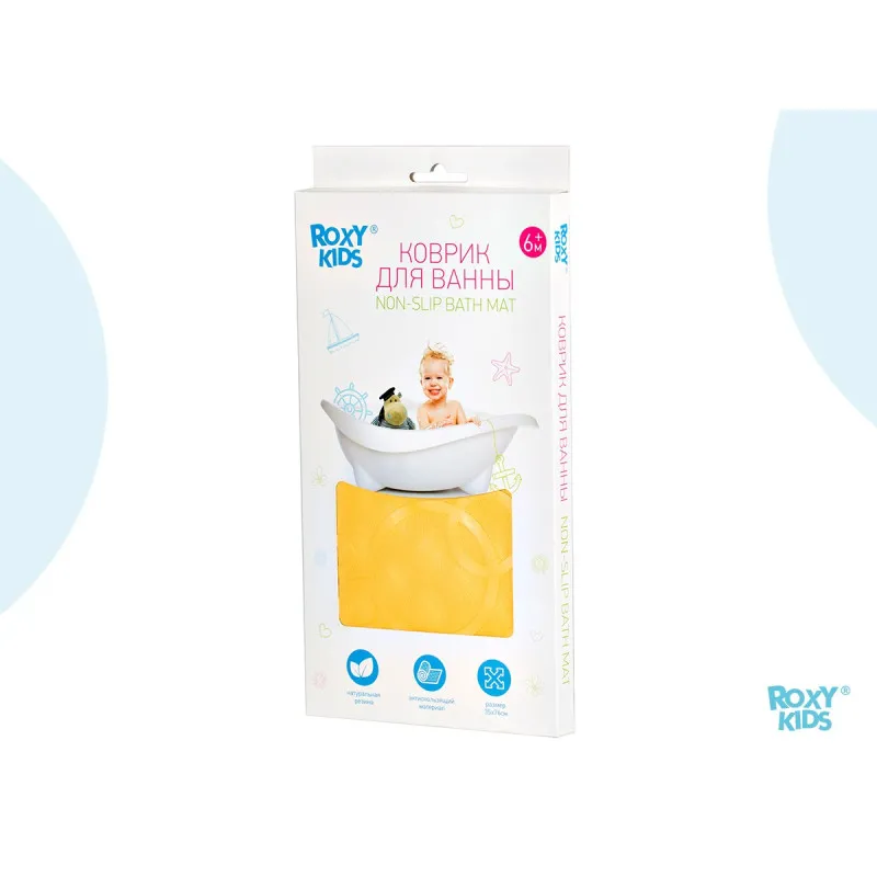 Covoras de baie din cauciuc anti-alunecare Roxy Kids 35x76cm, Galben (BM-M188-1Y) Covoras de baie din cauciuc anti-alunecare Roxy Kids 35x76cm, Galben (BM-M188-1Y)
