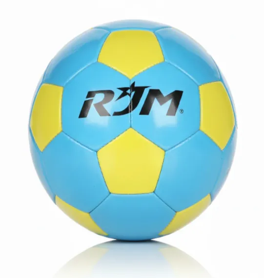 Футбольный мяч Size 5 Machine-Stitched желто-синий, код 2127D