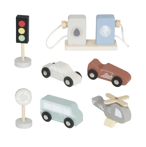 Set de joacă din lemn pentru parcare, W04B141 Set de joacă din lemn pentru parcare, W04B141