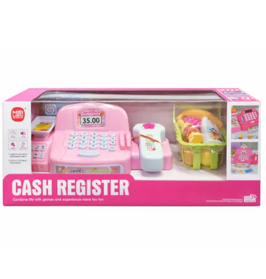 Set de joacă „Casă de marcat cu produse” (lumini și sunet), roz, cod 952044
