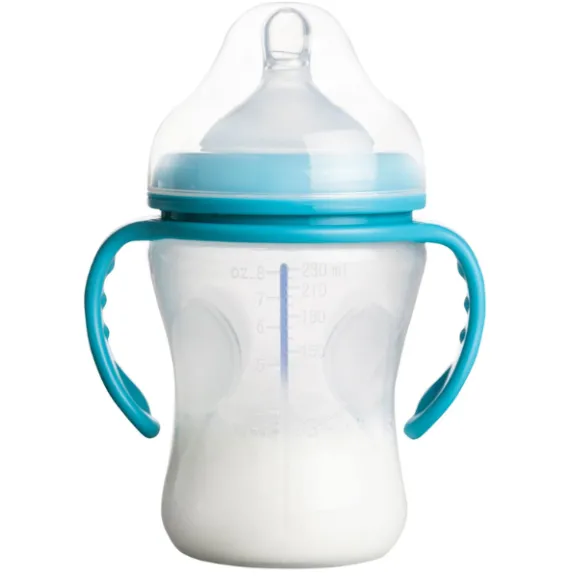 Biberon cu senzor de temperatura si gat larg din sticla, 230 ml Biberon cu senzor de temperatura si gat larg din sticla, 230 ml