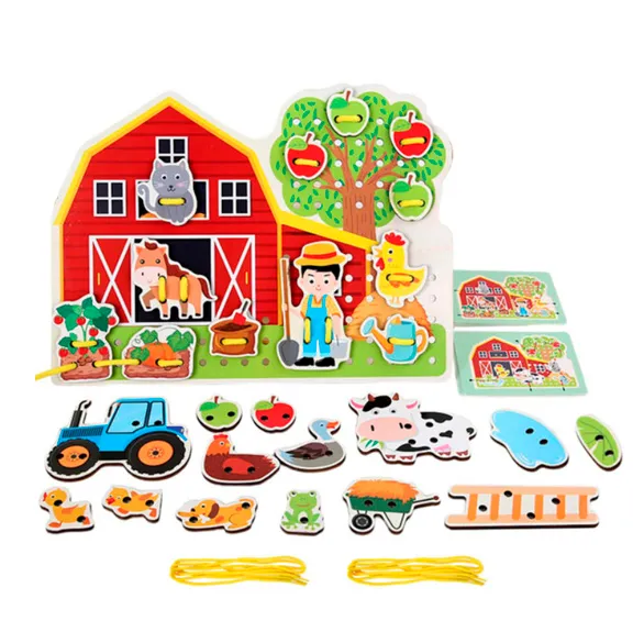 Puzzle sorter din lemn Ferma S14A016