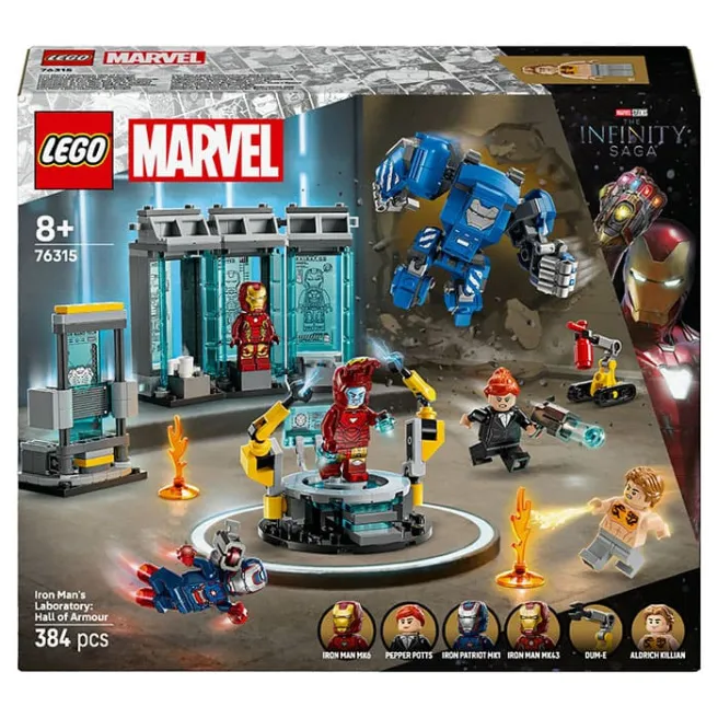 Constructor LEGO Marvel Laboratorul Iron Man: Sala armurii, art. 76315