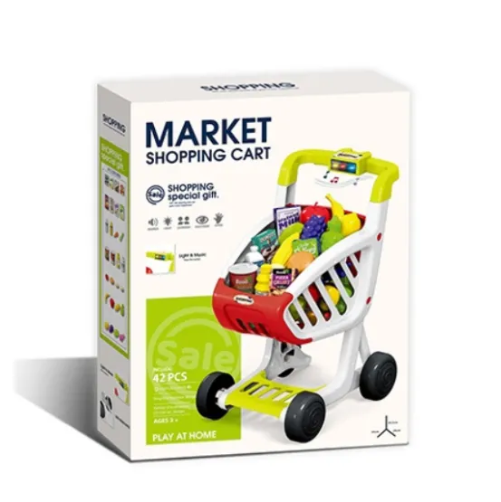 Set de joacă pentru copii „Cărucior pentru cumpărături”, 42 elem. Set de joacă pentru copii „Cărucior pentru cumpărături”, 42 elem.
