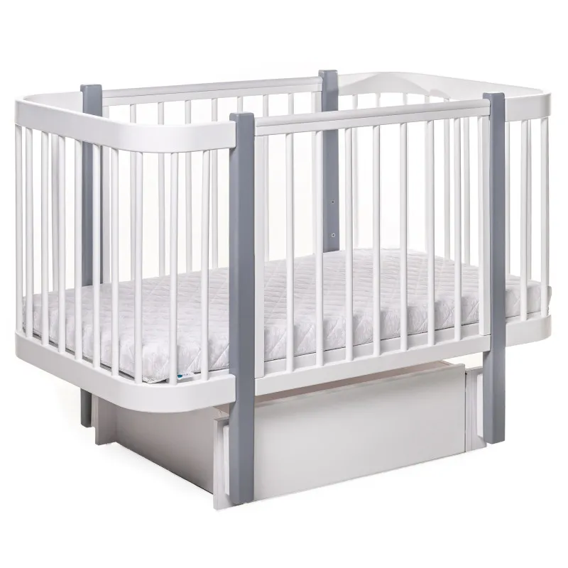 Pătuţ Eucalyptus Karol Plus Longitudinal (DS-902) Alb+Gri