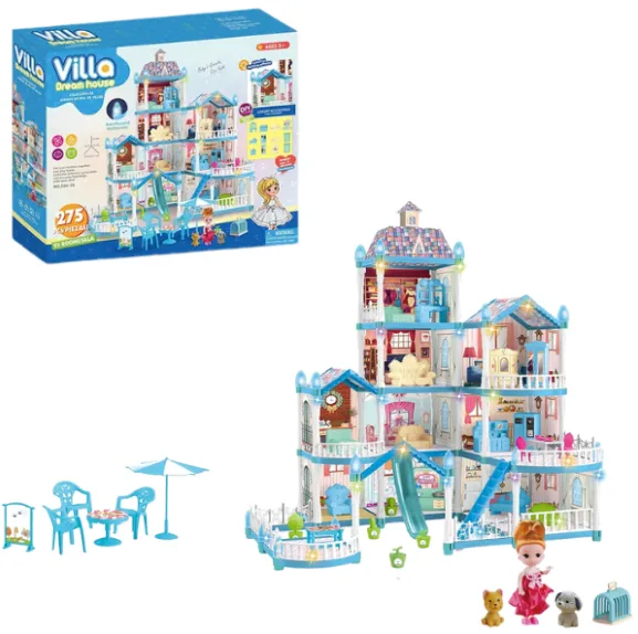 Кукольный домик «Вилла Мечты» + аксессуары, с ночным свечением, 275 элем.