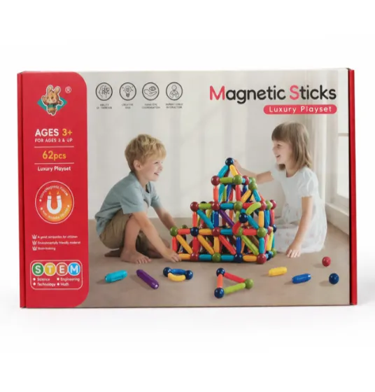Constructor magnetic Magnetic Sticks 62 piese, cod 962099