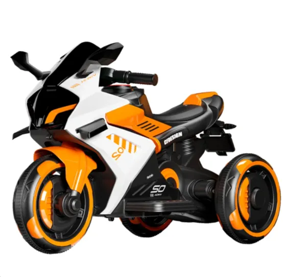 Детский электромотоцикл с дистанционным управлением, оранжевый (52962)