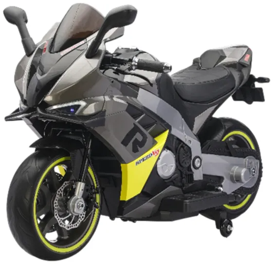 Детский электромотоцикл, серый (78962)