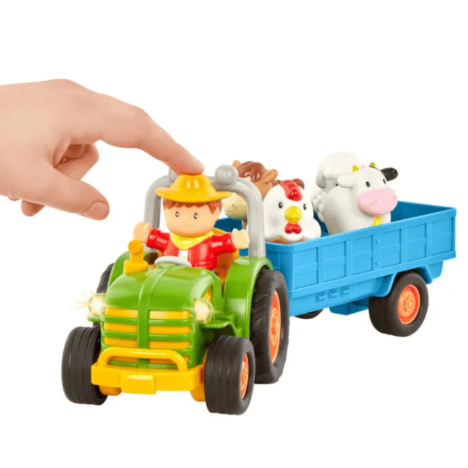 Tractor Battat cu animale, cu lumină și sunet, cod 2001D Tractor Battat cu animale, cu lumină și sunet, cod 2001D