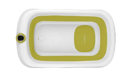 Cadita pliabila cu termometru Kikka boo Rio Yellow, 83 cm Cadita pliabila cu termometru Kikka boo Rio Yellow, 83 cm