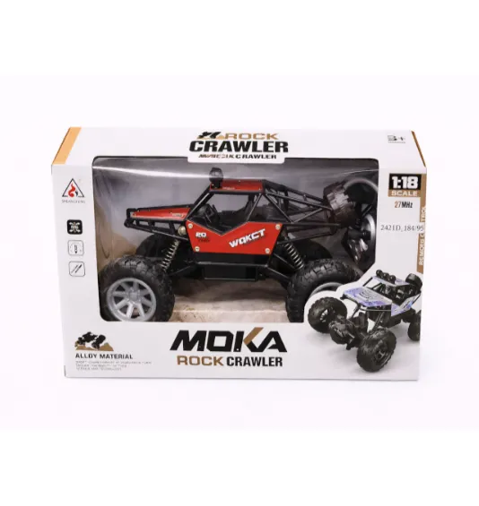Mașină Rock Crawler 1:18 cu telecomanda, metalică, roșie, cod 2421D