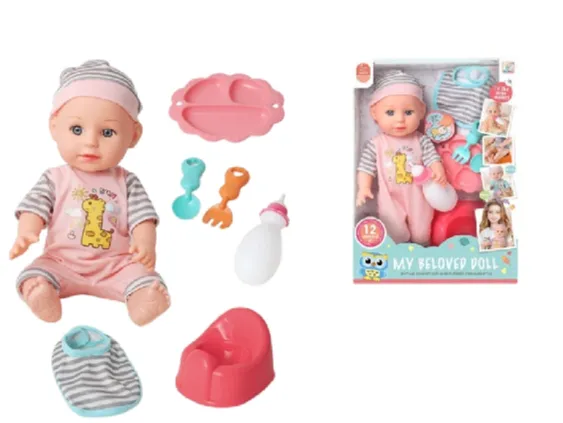 Кукла в комплекте с аксессуарами, говорит на румынском языке