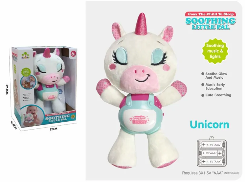 Unicorn de plus cu muzica si lumini, SL88056