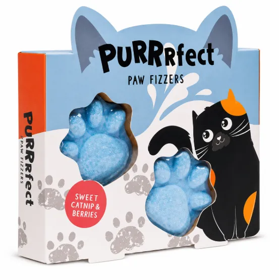 Set cadou pentru baie Purrrfect: 2 bile in forma de labuta, 50 g fiecare, 83.0429.00