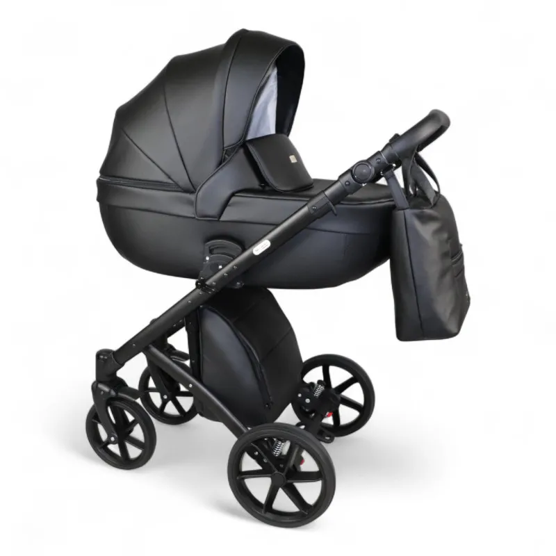 Carucior 2in1 Sojan Accord Piele (2010604) Negru+ Gri Inchis