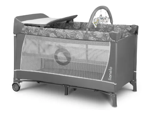 Pătuț pliabil 2 in 1 Lionelo Flower Grey Stone Pătuț pliabil 2 in 1 Lionelo Flower Grey Stone