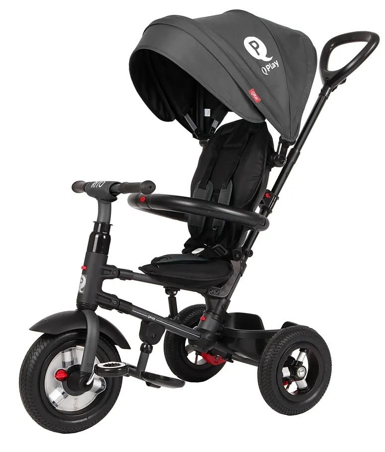 Triciclu copii Qplay Rito Rubber Black