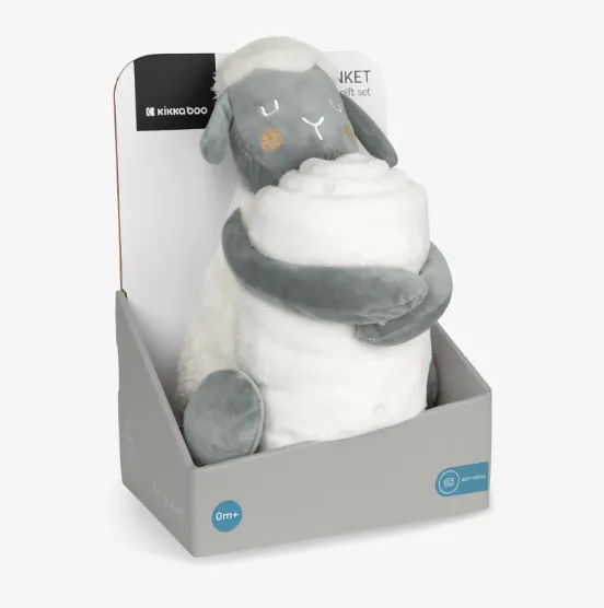 Păturică cu jucărie Kikkaboo Sleepy Sheep White, 70x100 cm Păturică cu jucărie Kikkaboo Sleepy Sheep White, 70x100 cm