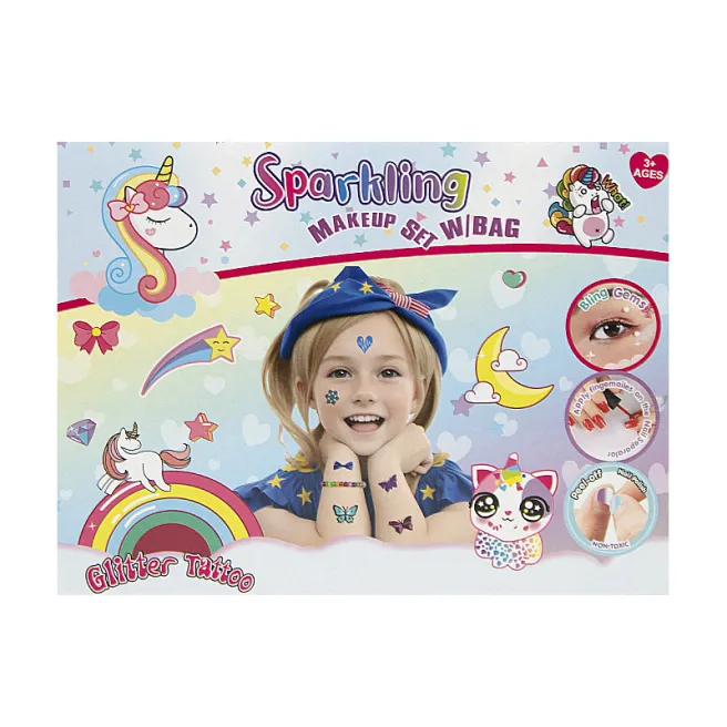Cosmetică pentru copii în gentuță Glitter Tattoo