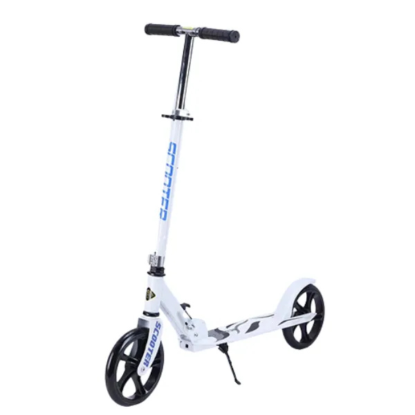 Складной самокат с регулируемой высотой и светящимися колесами, 2 цвета