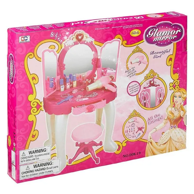 Măsuţă de înfrumuseţare cu scăunel, cod 10005 Măsuţă de înfrumuseţare cu scăunel, cod 10005