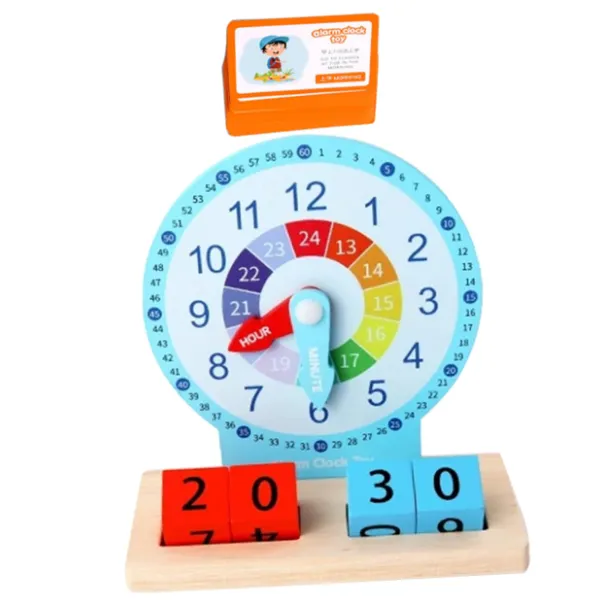 Ceas educativ din lemn S14K002
