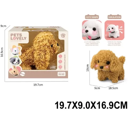 Catelus pe baterii,merge si latra