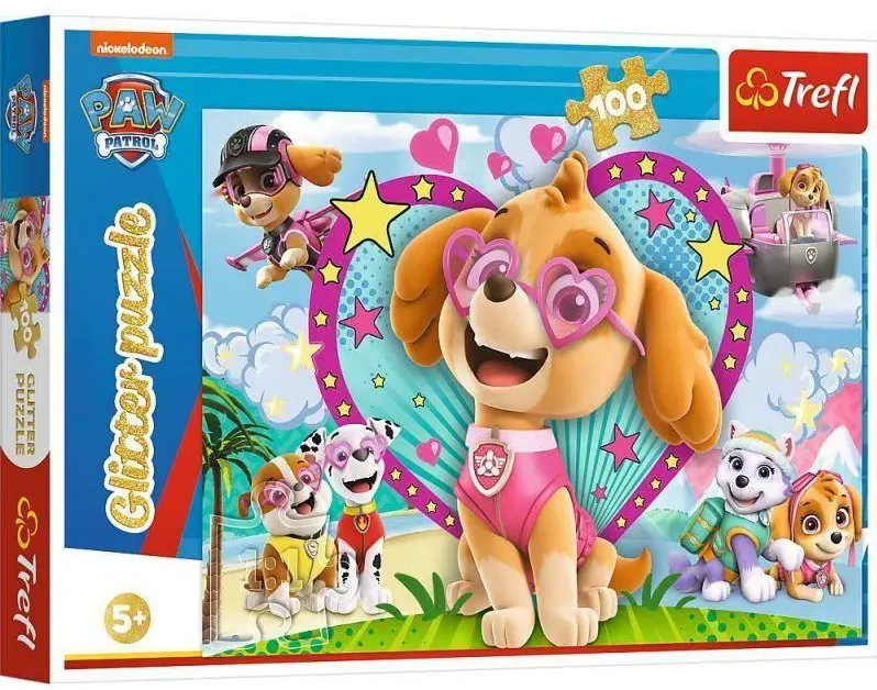 Skye PAW Patrol (Puzzle-uri cu sclipici) 100 piese art. 14818