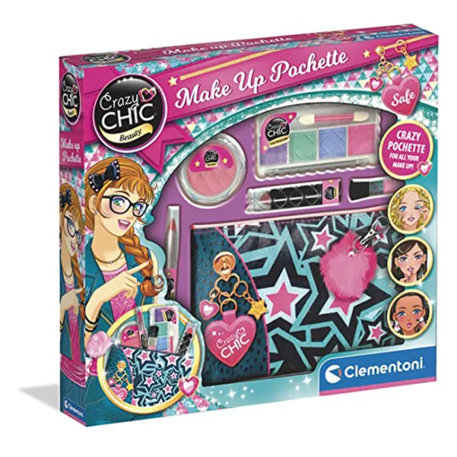 Trusă pentru machiaj Make Up Crazy Chic Clementoni 