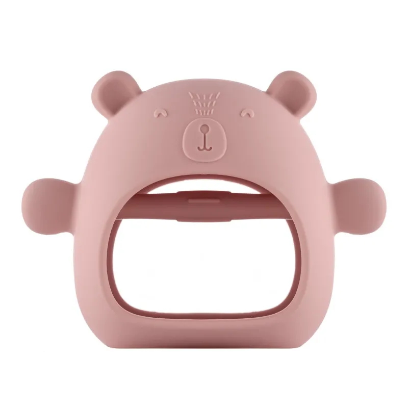 Dentitie din silicon pentru mana Roxy Kids „Bear”, Roz (RST-003-P)