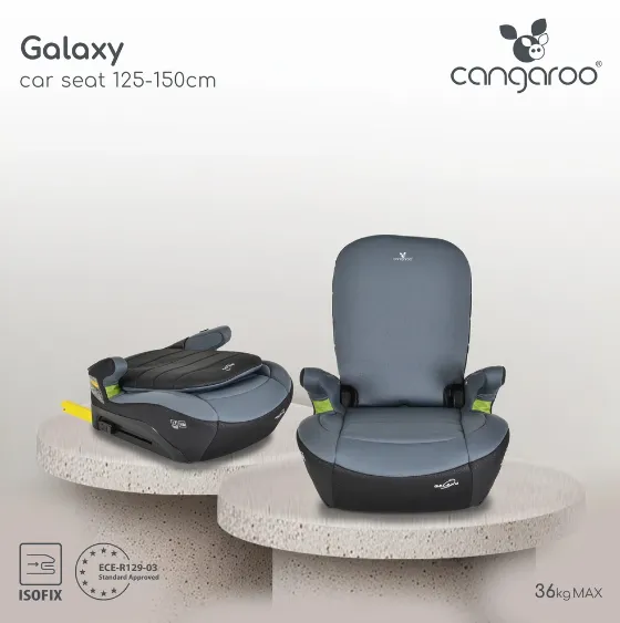 Înălțător auto-buster 125-150 cm (i-Size) Isofix Moni Galaxy Space-Grey Înălțător auto-buster 125-150 cm (i-Size) Isofix Moni Galaxy Space-Grey