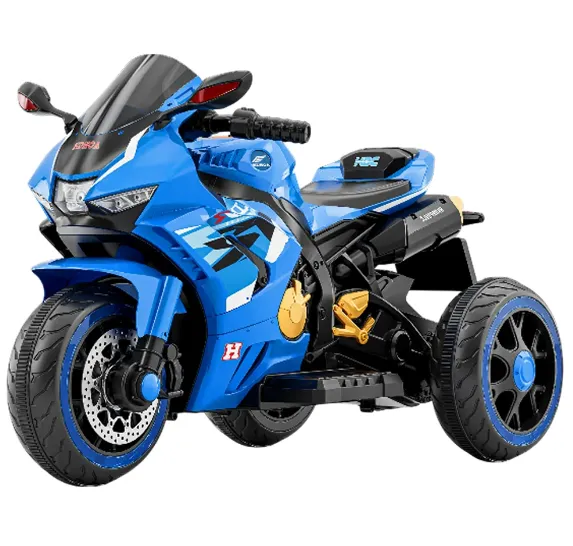 Детский электромотоцикл с дистанционным управлением, синий (78186)