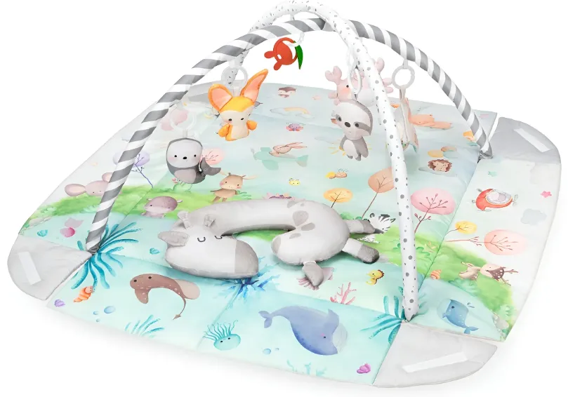 Covoraș pentru copii Lionelo Anika Natural Multicolor, 112×116 cm