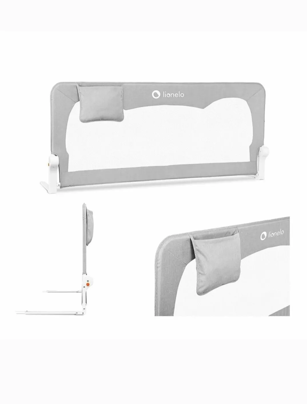 Barieră de protecție pentru pat Lionelo Hanna Grey, 150 cm Barieră de protecție pentru pat Lionelo Hanna Grey, 150 cm