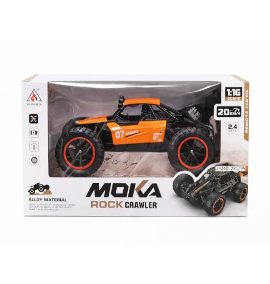 Mașină Rock Crawler 1:16 cu telecomanda, cu abur, portocalie, cod 2424D