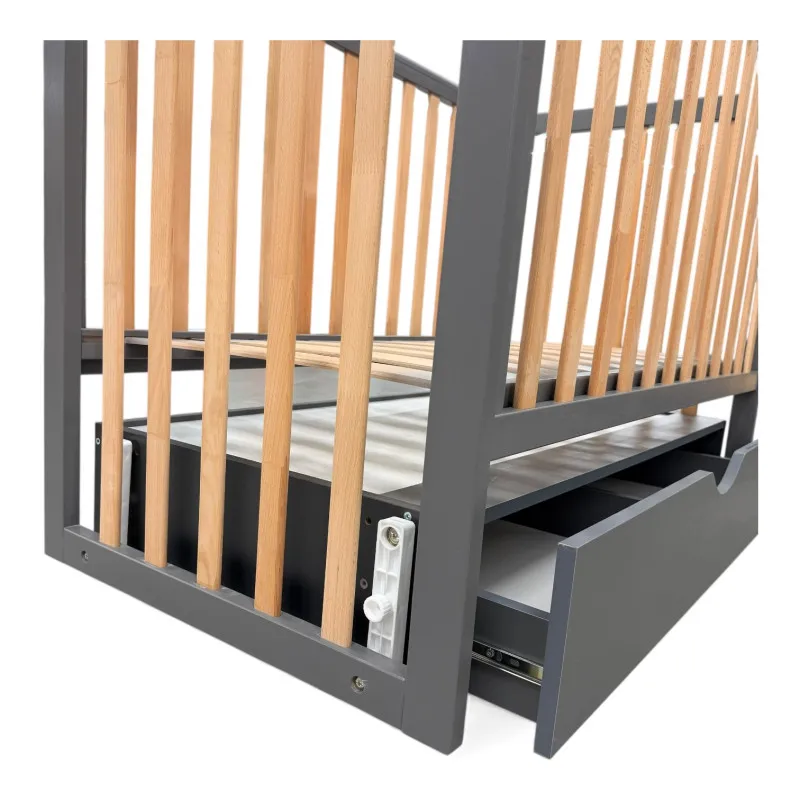 Pătuţ Eucalyptus Mia Elite Premium Transversal (DS-E406) Grafit+Natural Pătuţ Eucalyptus Mia Elite Premium Transversal (DS-E406) Grafit+Natural