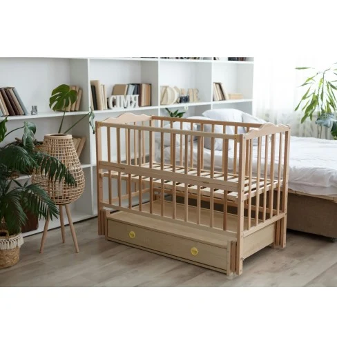 Детская кроватка ANGHELINA с выдвижным ящиком, цвет дерева