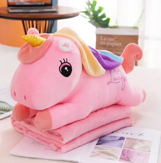 Jucarie din plus cu plapuma „Unicorn roz” (86831)