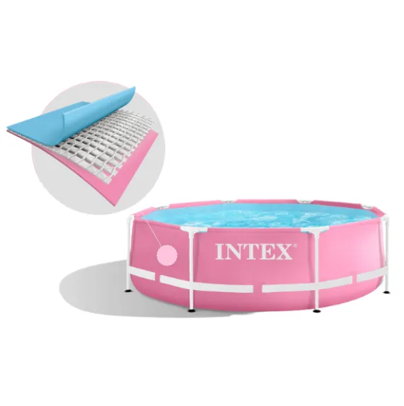 INTEX Piscină Metal Frame Pink 244х76 сm, 2843L, cadru metalic INTEX Piscină Metal Frame Pink 244х76 сm, 2843L, cadru metalic