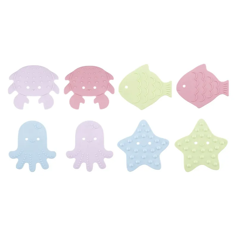 Set de mini-covorase anti-alunicare Roxy Kids „Sea Animals”, 8 buc. (RBM-008-SA) Soft colors